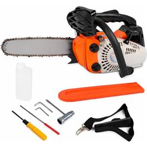 DE ROSA SHOP Motosega a Scoppio 25cc 2 Tempi Professionale, Lama 25 cm per Potatura e Taglio Legno, Mini Motosega Benzina Compatta, Kit Montaggio Incluso, Ideale per Fai da Te e Professionisti