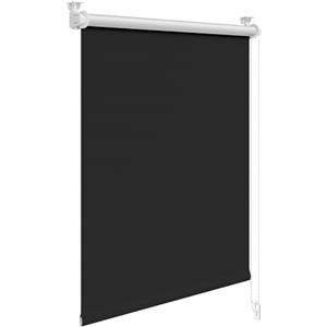 WOLTU Tenda a Rullo Interni Oscurante Klemmfix senza Fori 105 x 160 cm Nero, Tenda Avvolgibile Oscurante per Protezione Solare con Morsetti e Catene per Finestre e Porte