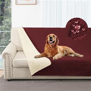 Taiyang Copridivano per Cani impermeabile, Coperta impermeabile per cani, protezione per mobili per bambini, bambini, cane, gatto, Fondo antiscivolo (Rosso Vivo, 132-208cm(1 Pack))