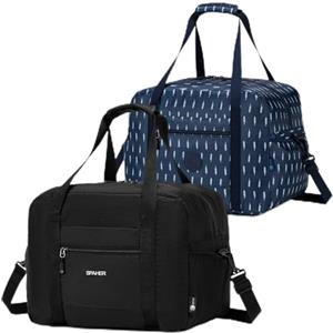 SPAHER 2X Borsone da Viaggio 40x30x25 Eurowings Bagaglio a Mano Air france Borsone Palestra Sportiva Grande 30L Donna Uomo Impermeabile Pieghevole Borsa da Viaggio Fitness Travel Duffel Cabin Bag