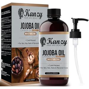 Kanzy Olio di rosa canina, olio di rosa canina leggero spremuto a freddo per viso, pelle, capelli, unghie e corpo (250 ml, Jojoba)