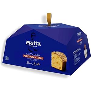 Generico Motta La Colomba Albicocca e Miele 750 g - Colomba Pasquale con Canditi di Albicocca e Miele Italiano, Senza Mandorle, con Glassa