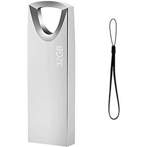 Geweo Chiavetta USB 32 GB, Mini Penna USB 32 GB Impermeabile USB Key 32 Giga Pen Drive 32gb Memoria Esterna PC per PC, Laptop, ECC (Argento)
