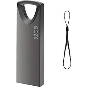 Geweo Penna USB 32 GB, Mini Chiavetta USB 32 GB Impermeabile USB Key 32 Giga Pendrive 32gb Memoria Esterna PC per PC, Laptop, Auto ECC (grigio)