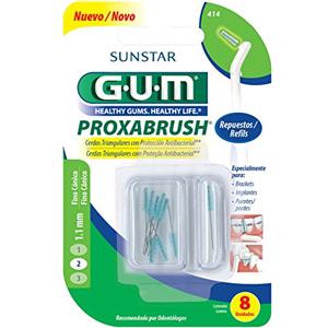 GUM Proxabrush Classic 414 Scovolino Interdentale Antibatterico 8 Pezzi - Diametro 1,1 mm