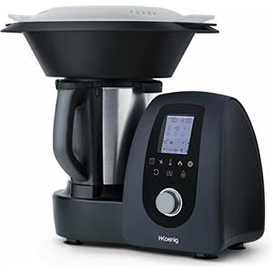 H.Koenig HK8 Robot da cucina professionale 2L Potente 1000W, 30+ funzioni di cottura, velocità Turbo 10, temperatura da 37 a 120°C, fino a 4 preparazioni contemporaneamente