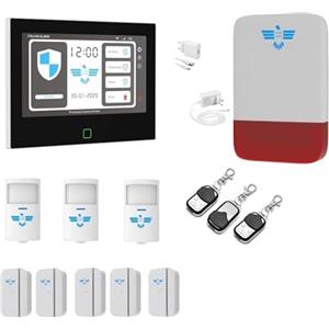 ITALIAN ALARM - Allarme Casa Senza Fili Anti Jamming, Antifurto Casa Wireless Anti Jammer con Schermo Touch 7, Supporta scheda SIM, Gestione Smart con APP, Assistenza Telefonica Italia