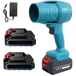 DE ROSA SHOP Soffiatore a Batteria 48V Soffiatore Foglie Portatile Senza Fili Mini Turbocompressore Velocità Aria 146 kmh con 2 Batterie per Giardino Auto Casa