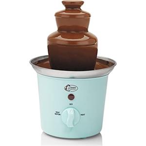 Bestron Fontana di Cioccolato a 3 Ripiani, Piccola Fontana di Cioccolato con Funzione di Mantenimento al Caldo, 60 Watt, Colore: Menta