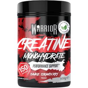 Warrior Creatina monoidrato in polvere Warrior da 300 g - Nutrizione micronizzata - Migliora le prestazioni e il recupero (disponibile in compresse, non caramelle gommose) - Dose da 5 g (Senza Aroma)