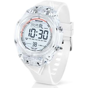 TICKEEN Orologio da Uomo Orologio Digitale Sportivo Orologi Militari Impermeabili con Allarme/Conto Alla Rovescia/Cronometro/Luce/Segnale Orario/Orologio da Polso Militare Multifunzionale (Bianco)