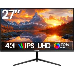Gawfolk Monitor 27 Pollici 4K Ultra HD, IPS 3840x2160, 60Hz, Design Senza Bordi, per Home Office e Business, Connettività DP/HDMI, Montaggio VESA 75x75mm