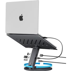 Spigen ArcDock Supporto PC Portatile Hub 6-in-1, Docking Station [Cavo incluso] HDMI 4K60Hz, USB-C & A 3.0 Compatibile con Laptop & Tablet Fino a 15.6, MacBook iPad Pro Air Neo A16 M2 M3 M4 M5