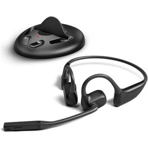 Avantalk Lingo N21 - Cuffie Open-Ear Wireless con Microfono Boom Antirumore & Dock di Ricarica, Auricolari Bluetooth per PC, Computer & Telefono, 15h di Autonomia, Leggeri