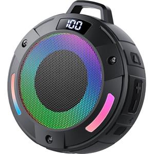 aowoka Cassa Bluetooth Portatile, Cassa Bluetooth Impermeabile con Luce, IPX7 Antipolvere/Impermeabile, Galleggiante, 24h Riproduzione, TWS & Scheda TF, Casse Bluetooth per Doccia/Escursionismo/Vacanze