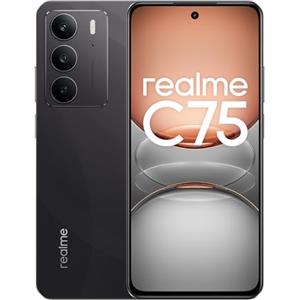 realme C75 Smartphone 8+256 GB, Batteria da 5828mAh, Ricarica rapida da 45W, Resistenza all'acqua e alla polvere IP69, Vetro ArmorShell™, Fotocamera ultra HD da 50MP, Black