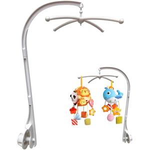 SANLIUBA Supporto Giostrina Lettino In Legno,Giocattolo Mobile Rotante a 360° per Culle, Design Smontabile per Appendere Carillon, Campanelli Eolici e Altri Giocattoli per Culla