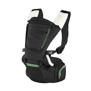 Chicco Hip Seat Carrier Marsupio Neonati Ergonomico da 0 Mesi a 15 kg, Porta Bebè 3in1 Multifunzione con Base Rigida Staccabile, Spallacci Imbottiti e Cappuccio Protettivo, 8 Posizioni - Pirate Black