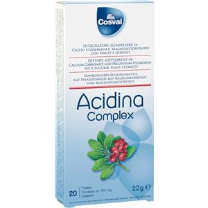 COSVAL Acidina Complex - Integratore Alimentare in 20 Tavolette per il Supporto della Funzione Gastrica con Sali Minerali e Estratti Vegetali
