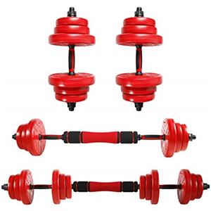 CCLIFE manubri regolabili palestra 2 Set, set di pesi professionale 20/25/30/40kg con manubri corti e barra lunga collegata con tubo in acciaio