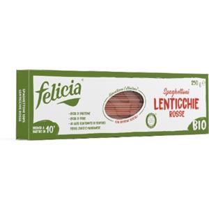 ANDRIANI SpA Felicia Spaghettoni di Lenticchie Rosse - Pasta senza glutine, 26% di proteine, ricca di fibre e sali minerali