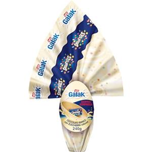 GALAK Uovo di Pasqua 2026 Cioccolato Bianco con Sorpresa e Mini SMARTIES 240g