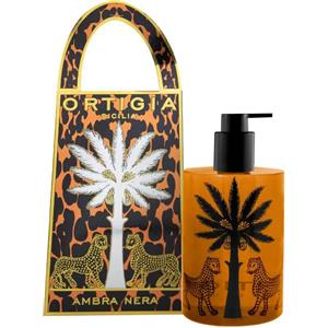 Ortigia Sapone Liquido Ambra Nera 500ml - Bottiglia di Vetro con Olio d'Oliva e Glicerina