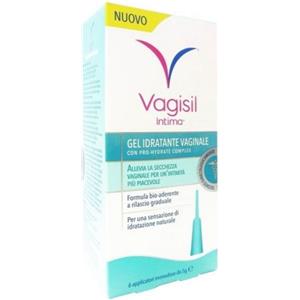 Vagisil Intima Gel Idratante Vaginale - 6 Applicazioni Monodose da 5 g con Acido Ialuronico per Sollievo dalla Secchezza Vaginale