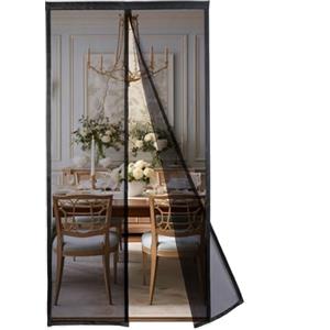 MAGICDOOR Zanzariera Magnetica Finestra 110x230cm-Nero in Poliestere | Colore Puro Tenda Zanzariera con Forte Magnete Traspirante Zanzariere Magnetiche per Camera Letto Soggiorno Porta ingresso