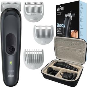 Braun rasoio per il corpo BG3340 da uomo nero con custodia e accessori