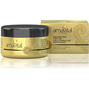 Oficine Cleman Amavital Maschera Pienastruttura 300 ml - Ristrutturante e Nutriente con Oli Botanici di Argan, Buriti, Tamanu e Lino