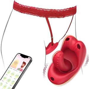 CSEDF-CRYP Vibratoreper Donna Professionale Piccolo Wireless, Mini Vibratore Clitoride Punto g Mutandine Vibranti, Lingua Vibrante Clitoride, Vibratore Sexytoysys Donna Coppia Sex Toys Sessuali per Sex Toy