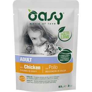 Oasy Umido Gatto Bocconcini Adulto Pollo 85 g