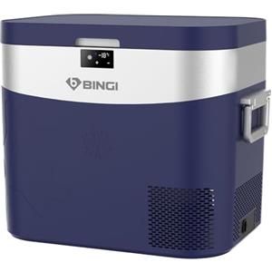 B BINGI BINGI - Frigorifero a compressore, 22 l, mini frigorifero elettrico portatile, 12/24 V, DC, congelatore elettrico, congelatore portatile, per auto, camion, picnic, campeggio e uso domestico