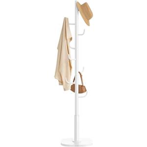 SONGMICS Attaccapanni da Terra a Forma di Cactus, Appendiabiti, 8 Ganci Curvi verso l'Alto, Altezza 175,3 cm, per Abiti Cappelli Borse, Bianco Nuvola RCR039WC01