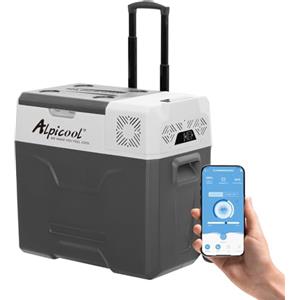 Alpicool CX50 50 Litri Frigoriferi Portatile Elettrico Frigorifero per Auto Congelatore 12V 24V DC/AC Mini Frigo per Viaggio, Picnic, Campeggio Uso Esterno