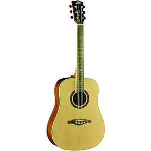 EKO GUITARS - ONE D150 NATURAL,Chitarra Acustica Dreadnought serie ONE, top Abete Sitka laminato, Fasce e Fondo in Mogano Sapeli laminato, manico in Mogano, Finitura Gloss, Scala 650mm, Colore Natural