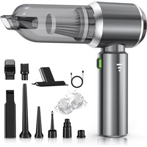 NVKHG Aspirabriciole Senza Fili, 26000Pa Aspirapolvere Auto Portatile, Aspiratore e Soffiatore con Motore Brushless, Mini Aspirapolvere Potente per Auto Casa Ufficio Peli di Domestici