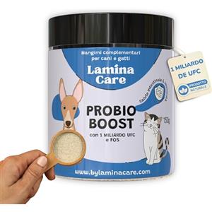 Lamina Care - Probiotici per cani con 1 Miliardo UFC per Migliorare la Salute dell'Intestino e l'Assorbimento dei Nutrienti, Probiotico Digestivo per Cane Prurito per Ridurre l'Infiammazione e i Gas