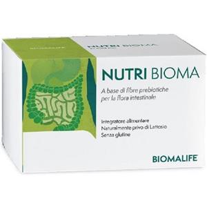 Unifarco Nutri Bioma - Integratore alimentare in bustine con inulina e gluco-oligosaccaridi per l'equilibrio della flora intestinale - 24 bustine