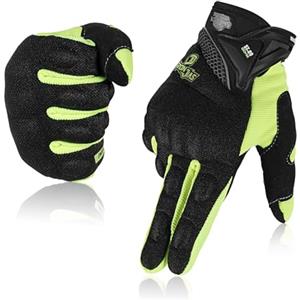 BORLENI Guanti da moto per guanti da touch screen per uomo donna, traspiranti, da corsa fuoristrada, guanti da moto, protezioni per le dita, guanti da guida