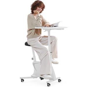 FlexiSpot V9 Lite Cyclette con Scrivania, Bicicletta da Fitness Portatile con Telaio Stabile e Funzionamento Silenzioso, per Casa e Esterni, Capacità 100 kg, Allenamento Aerobico