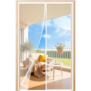 HALIDOOR Zanzariera Magnetica 85x240cm Bianco, Tenda Zanzariera Magnetica Porta Finestra Rete Fine, Anti Insetti Traspirante Chiusura Automatica per Porta Finestra Balcone Soggiorno Ingresso
