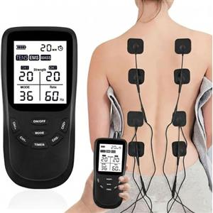 LOFFU Elettrostimolatore Muscolare Ricaricabile con USB - 36 Programmi, 40 Livelli di Intensità, Elettrostimolatore Muscolare TENS/EMS/FITNESS 3 in 1 per Alleviare il Dolore