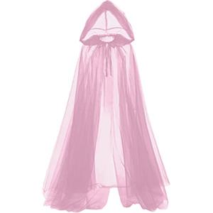 GRACEART Mantello lungo da donna, stile medievale, per Halloween, cosplay, vintage, vampiro, horror, sposa, mantello lungo, rosa, Taglia unica