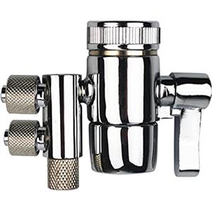 PAROAD 2-vie 3/8 e 5/16 pollici OD Valvola di scambio per rubinetto cromato per filtro acqua da banco, purificatore d'acqua, filtro RO ad osmosi inversa, adattatore per rubinetto a tubo