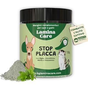Lamina Care - Integratore Naturale per Pulizia Denti Cane e Gatti con Alghe Kelp per Migliorare Alito Cane Cattivo, Polvere Sciogli Tartaro Cane di Sapore Gradevole, Alternativa a Spazzolino Per Cani