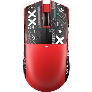 ATTACK SHARK X11 SE Mouse da Gaming Wireless, Sensore PixArt PAW3311, BT/2.4G Wireless/Cablato, 22000 DPI, 65 Ore di Batteria, Mouse da Ufficio e Gaming per Win11/Xbox/PS/Mac (Rosso + Nastro)