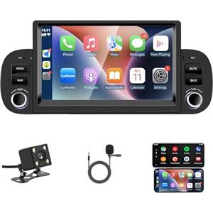 LSLYA Autoradio per Fiat Panda 2013-2020 con CarPlay Wireless e Android Auto, Bluetooth Integrato, Touchscreen, Supporto FM, GPS e Mirror Link
