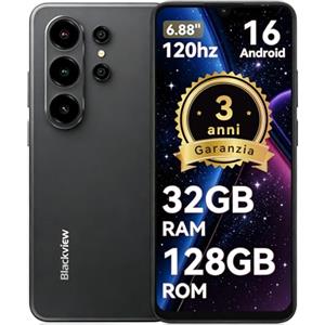 Blackview WAVE 10 Telefono Movil Baratos Buenos Android 16,32MP+13MP 32+128GB/2TB TF Celulares,Smartphone Libres Oferta 6.88"/5000mAh/3.5mm/5G WiFi/Face ID/Bloqueo Huellas Dactilares,3 Años Garantía